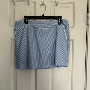 Sigrid Olson blue and white stripes tennis skirt size petite XL